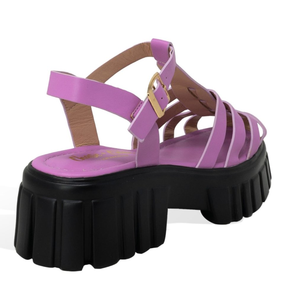 Women 's Platform Wedge Sandals Open Toe Adjustable Ankle Strap Chunky Heels - Picture 3 of 4